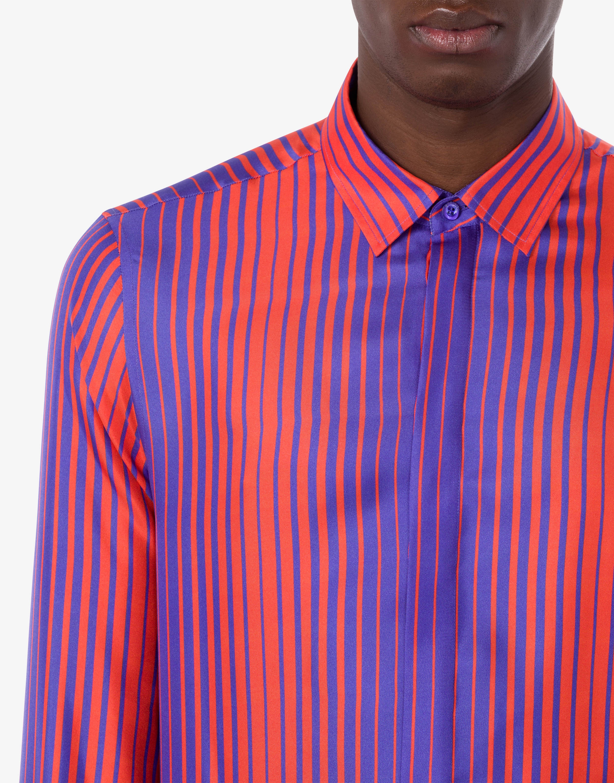 NUANCED-STRIPE TWILL SHIRT - 4