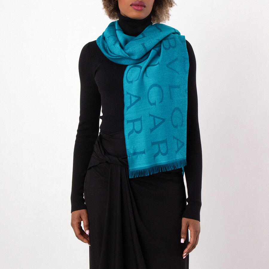 Bvlgari Logomania Fade Cashmere and Silk Stole - 1