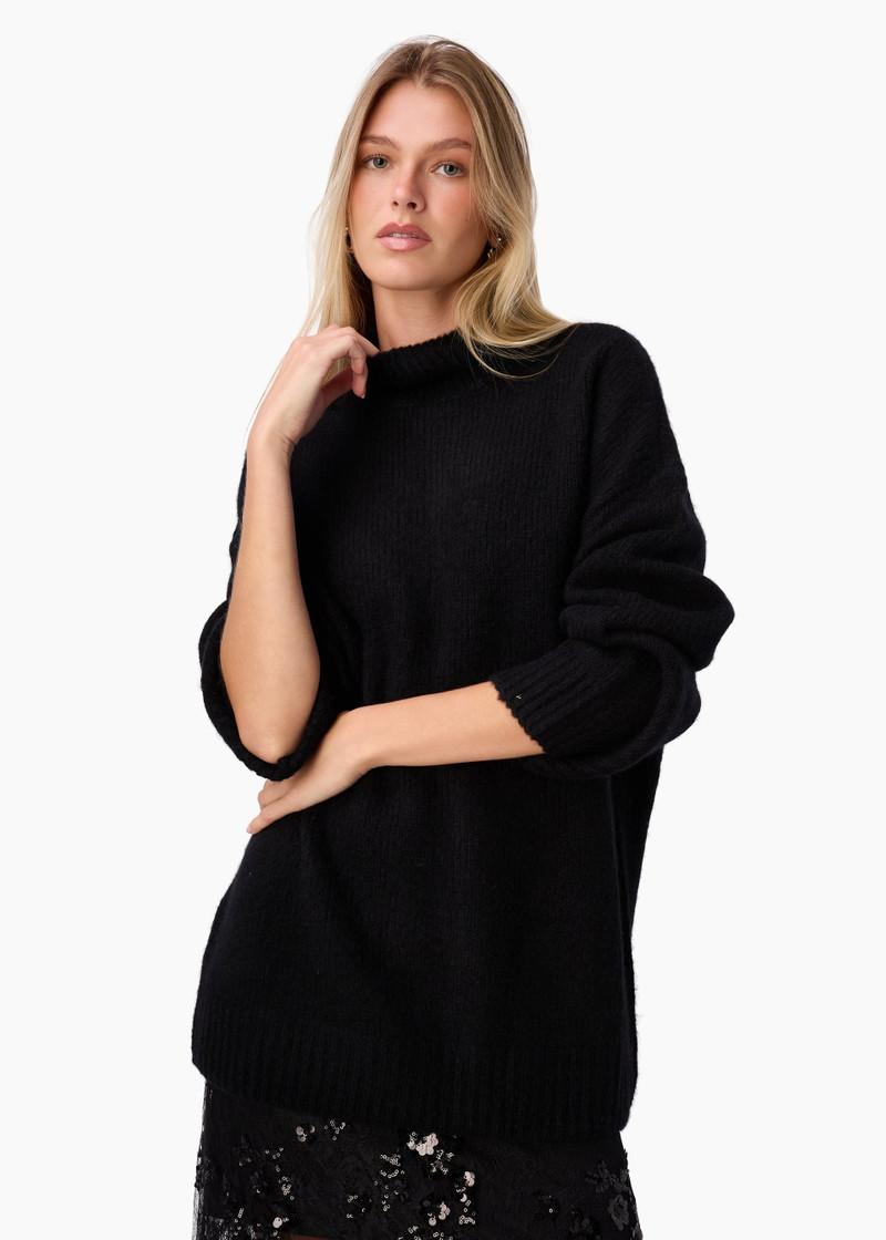CATHERINE CASHMERE BLEND SWEATER BLACK 1