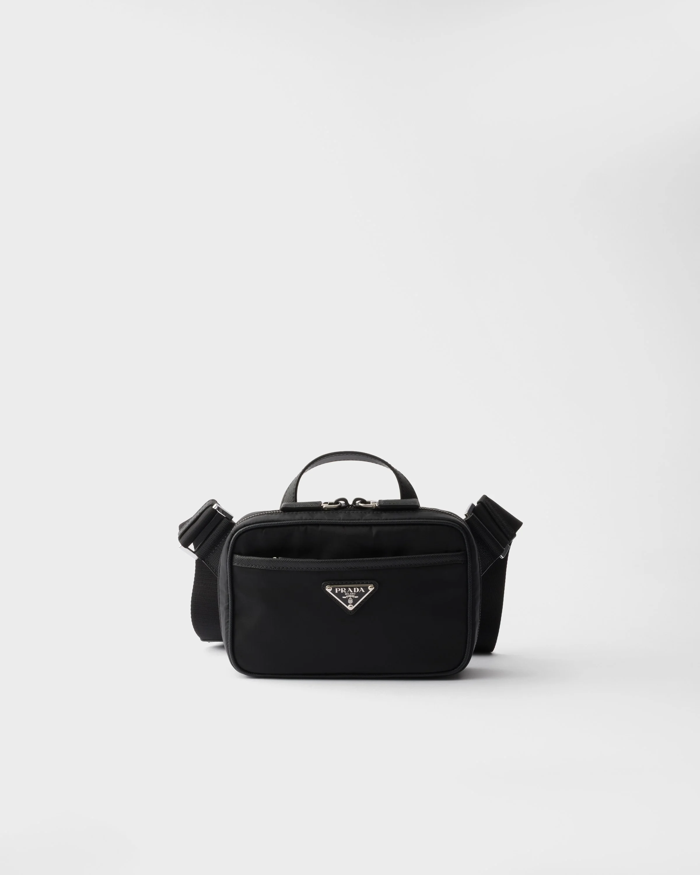 Re-Nylon and Saffiano leather shoulder bag - 1