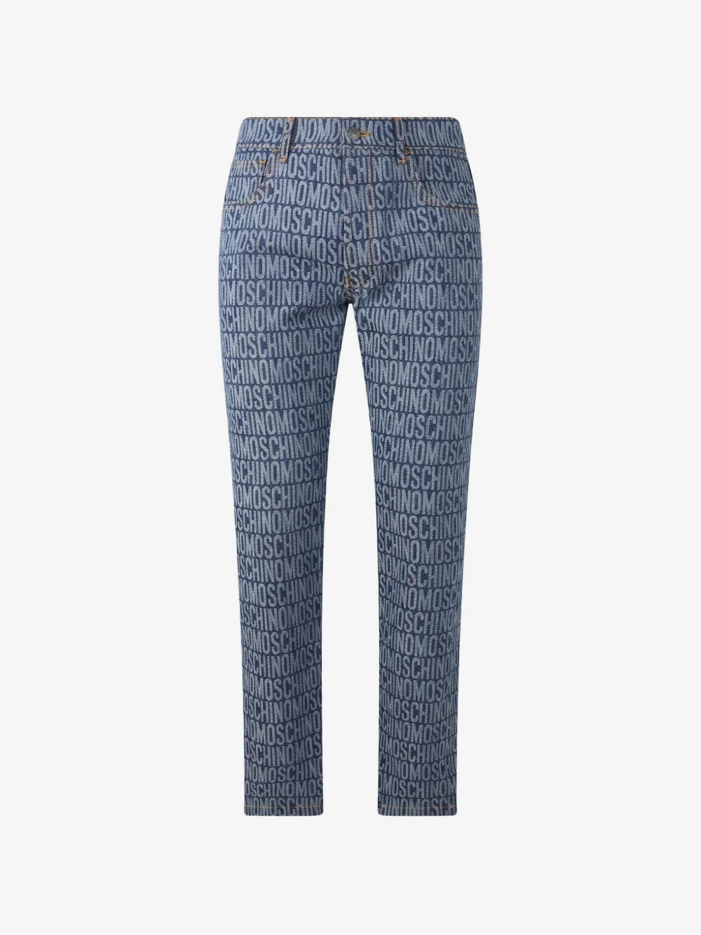 logo-print slim-fit jeans - 1