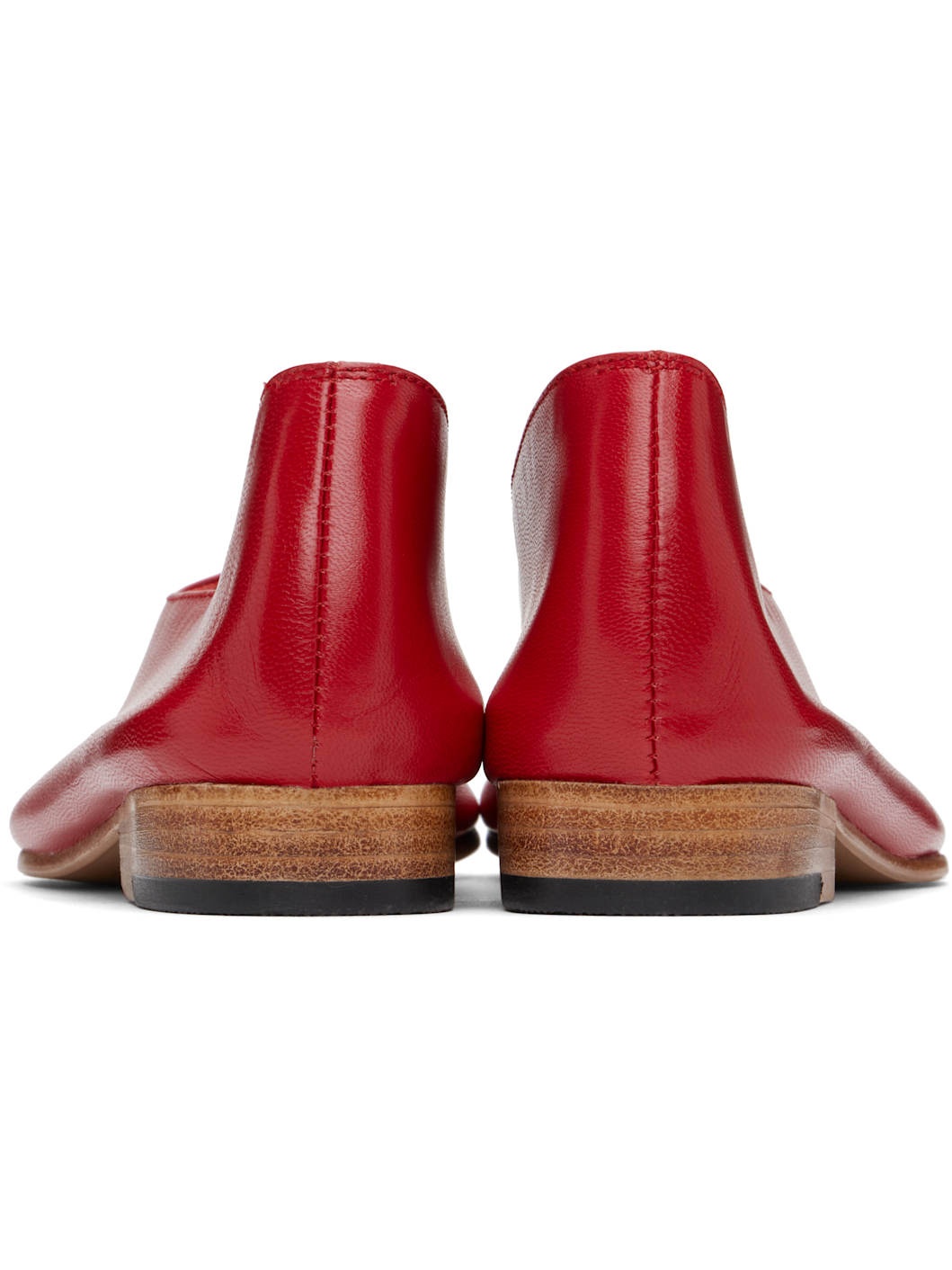 Red Glove Ballerina Flats - 2