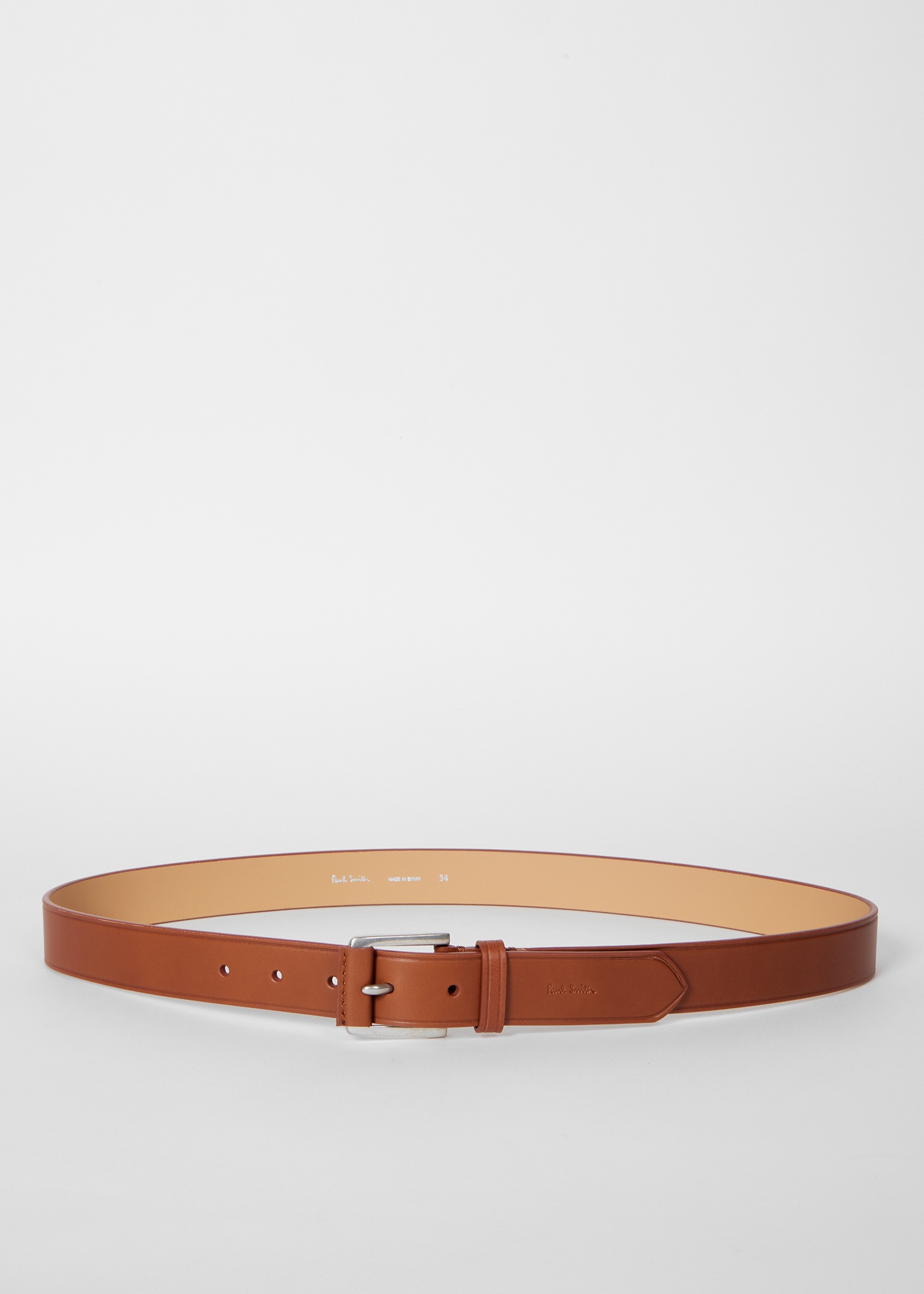 Tan Leather with Branded Rivet Belt - 2