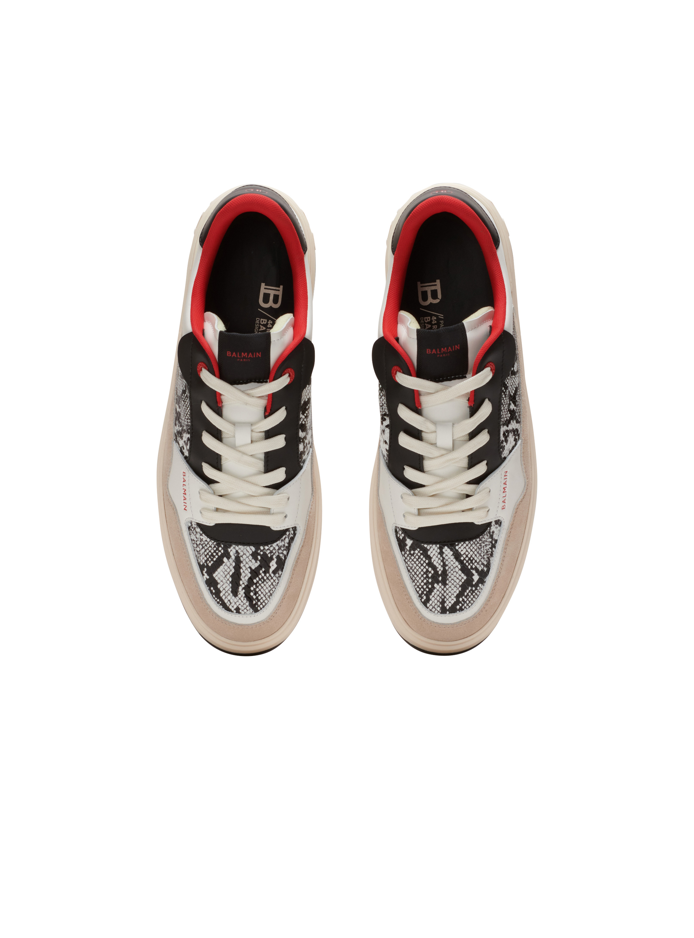 B-Court Flip snakeskin-effect leather and suede sneakers - 3