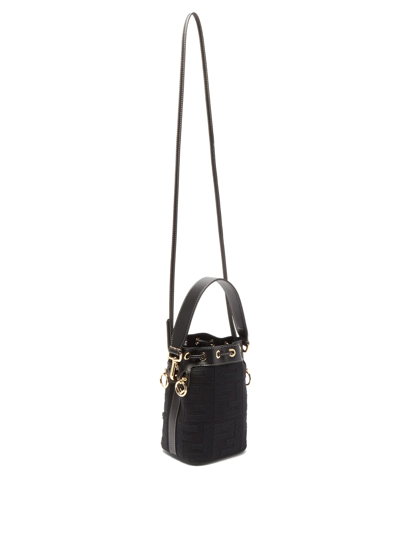 Mon Tresor mini FF logo-jacquard bucket bag - 4