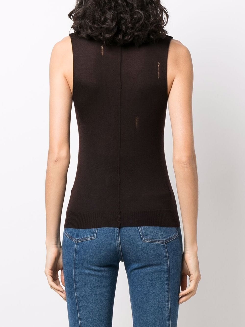 high neck cashmere vest - 4