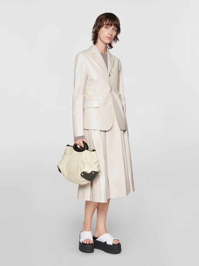 SMALL BEIGE BALLOON CALFSKIN BAG - 2