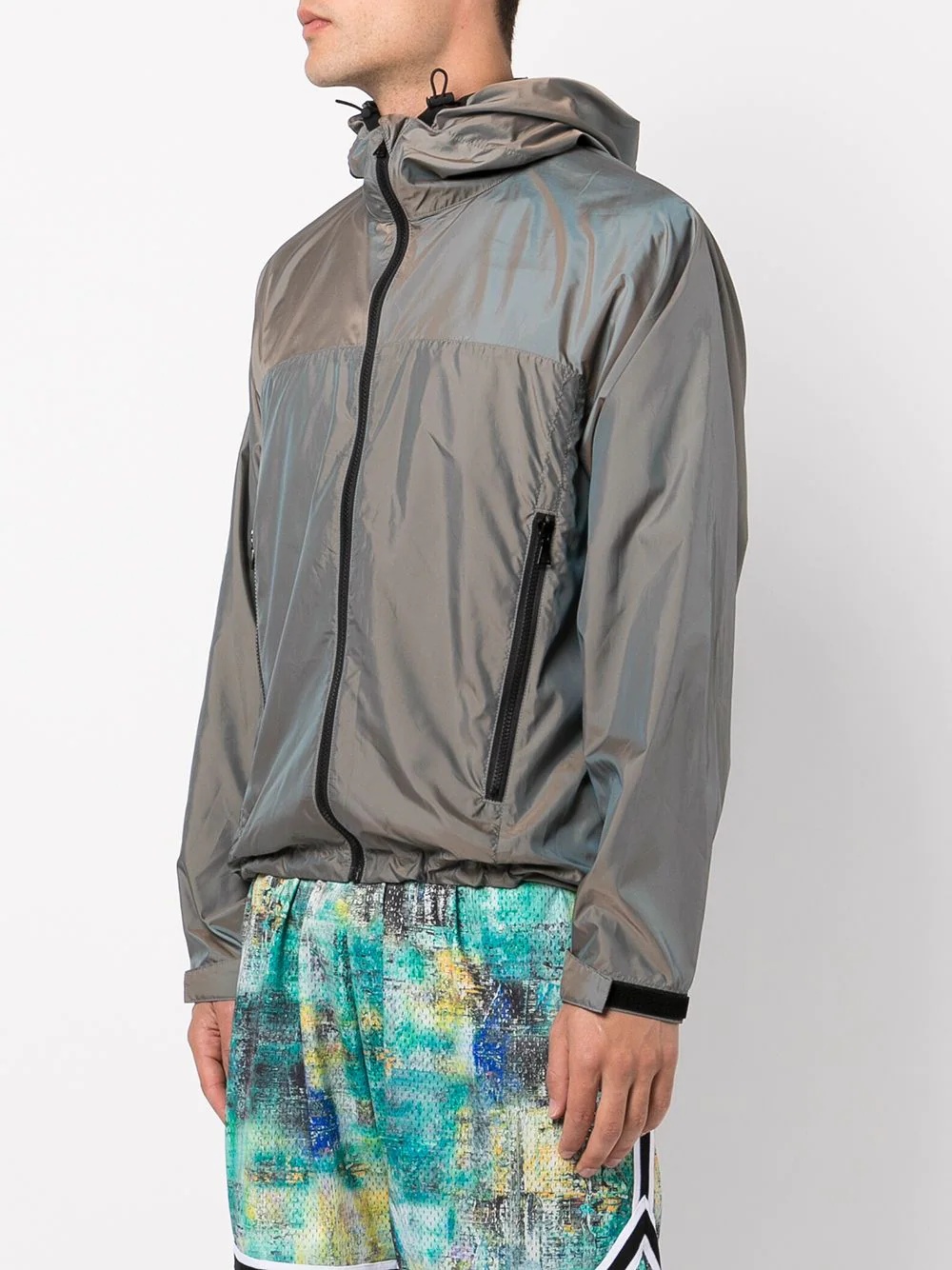 iridescent hooded field jacket - 3