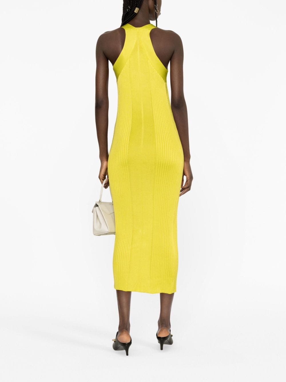 sleeveless ribbed maxi dress - 4