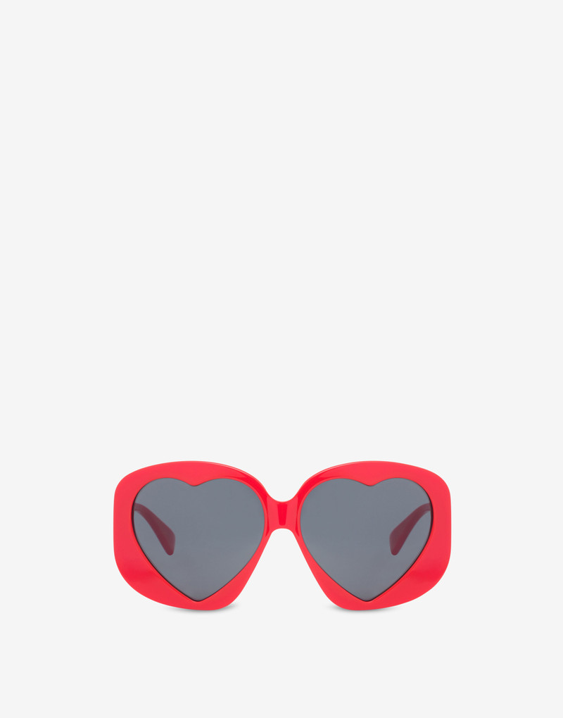 HEART LENSES RED SUNGLASSES - 1