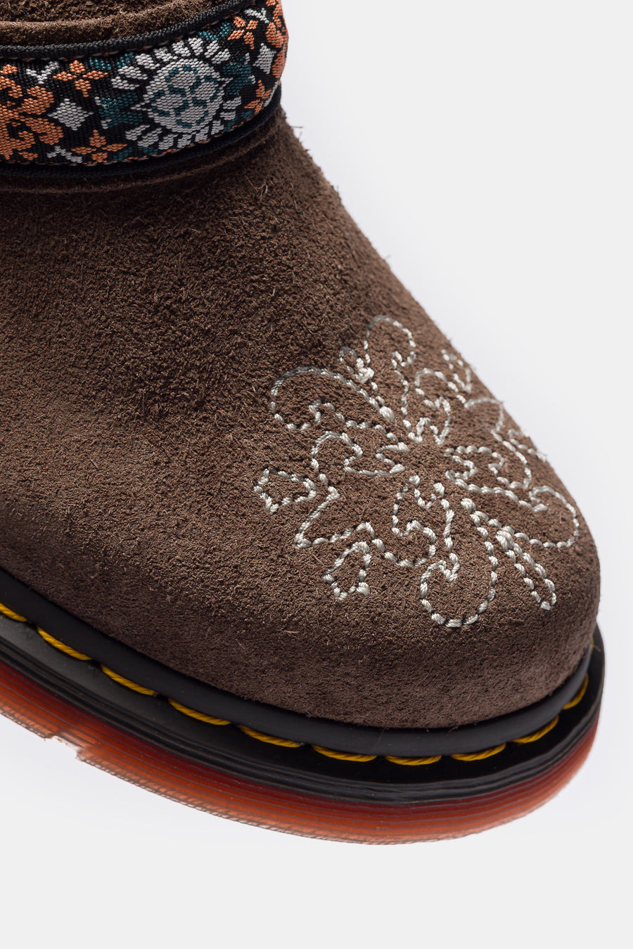 Isham Suede Jacquard Mule in Brown - 6