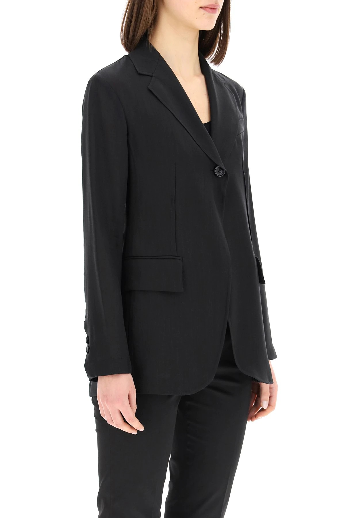 SINGLE-BREASTED RAMIE BLAZER - 3