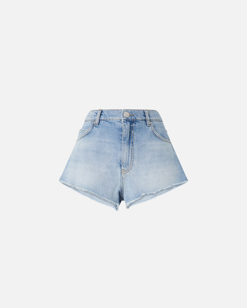 LIGHT FRAYED DENIM SHORTS 1