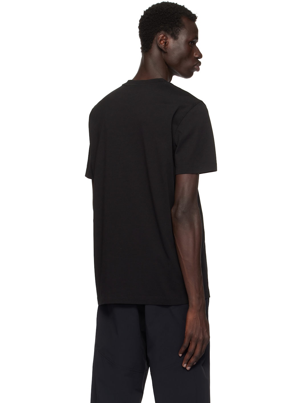 Black Flocked Logo T-Shirt - 3
