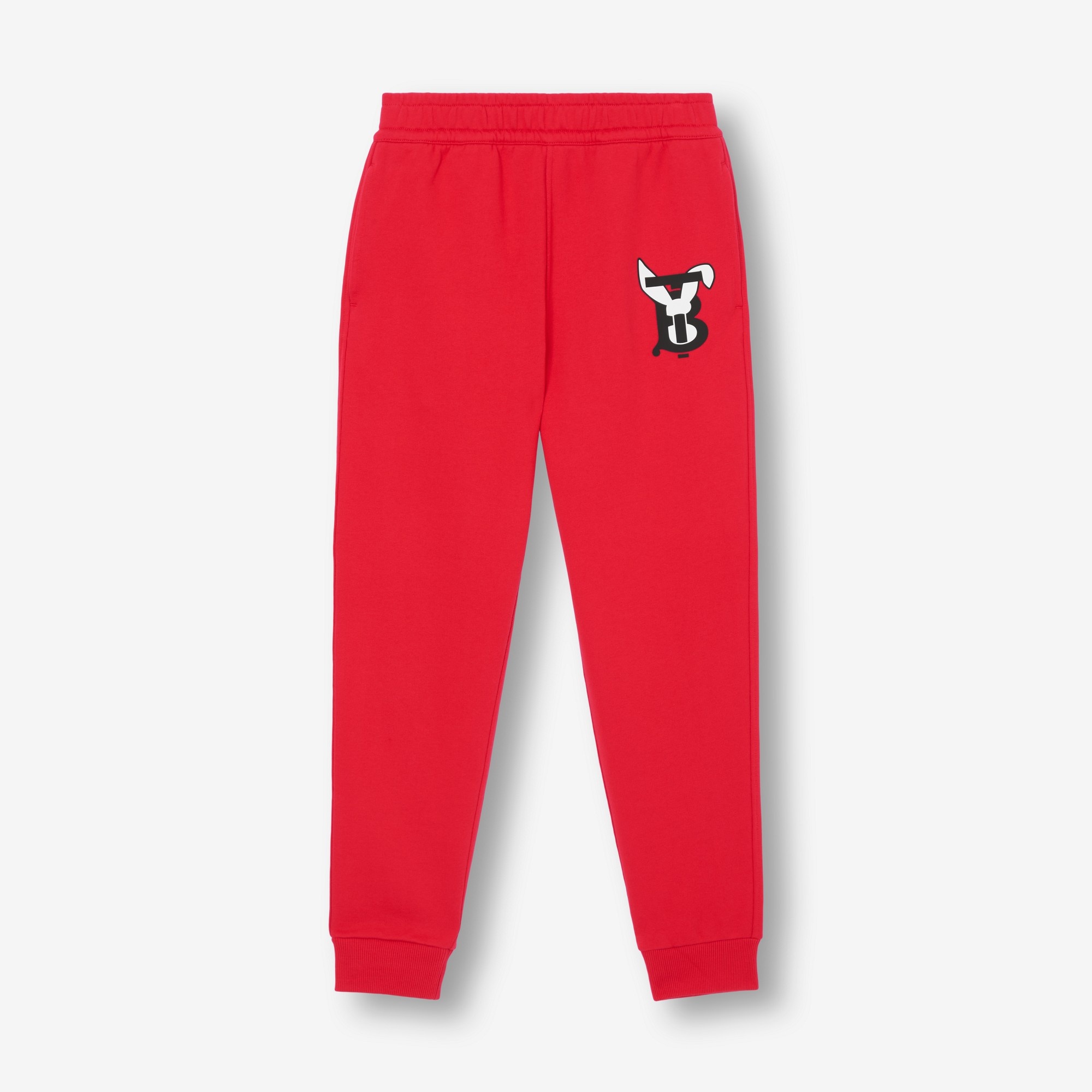 Rabbit Print Cotton Jogging Pants - 1