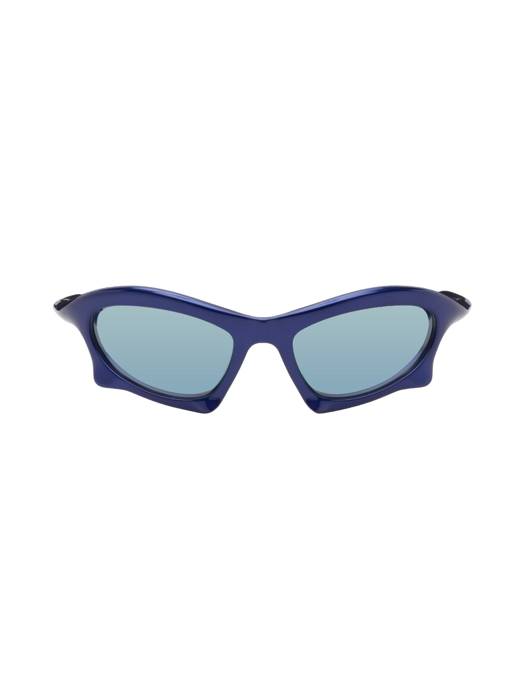 Blue Bat Rectangle Sunglasses - 1
