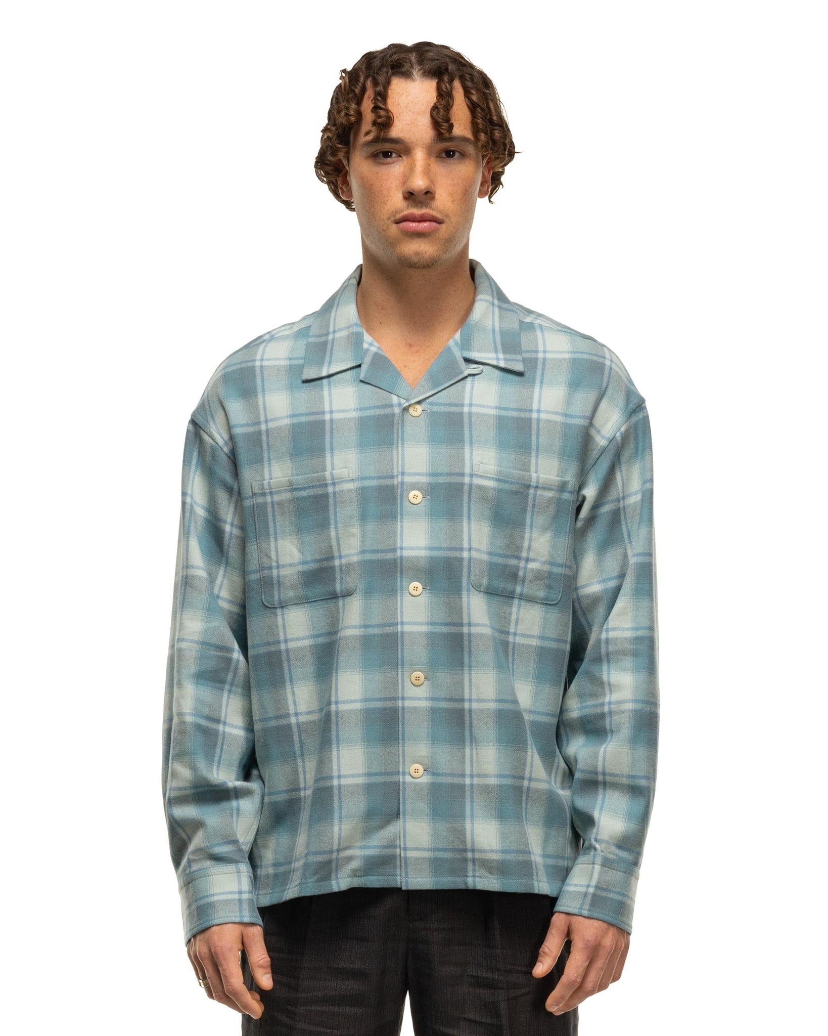 visvim Oc Palmer Shirt L/S Check Blue | havenshop | REVERSIBLE visvim Oc Palmer Shirt L/S Check Blue | havenshop | REVERSIBLE