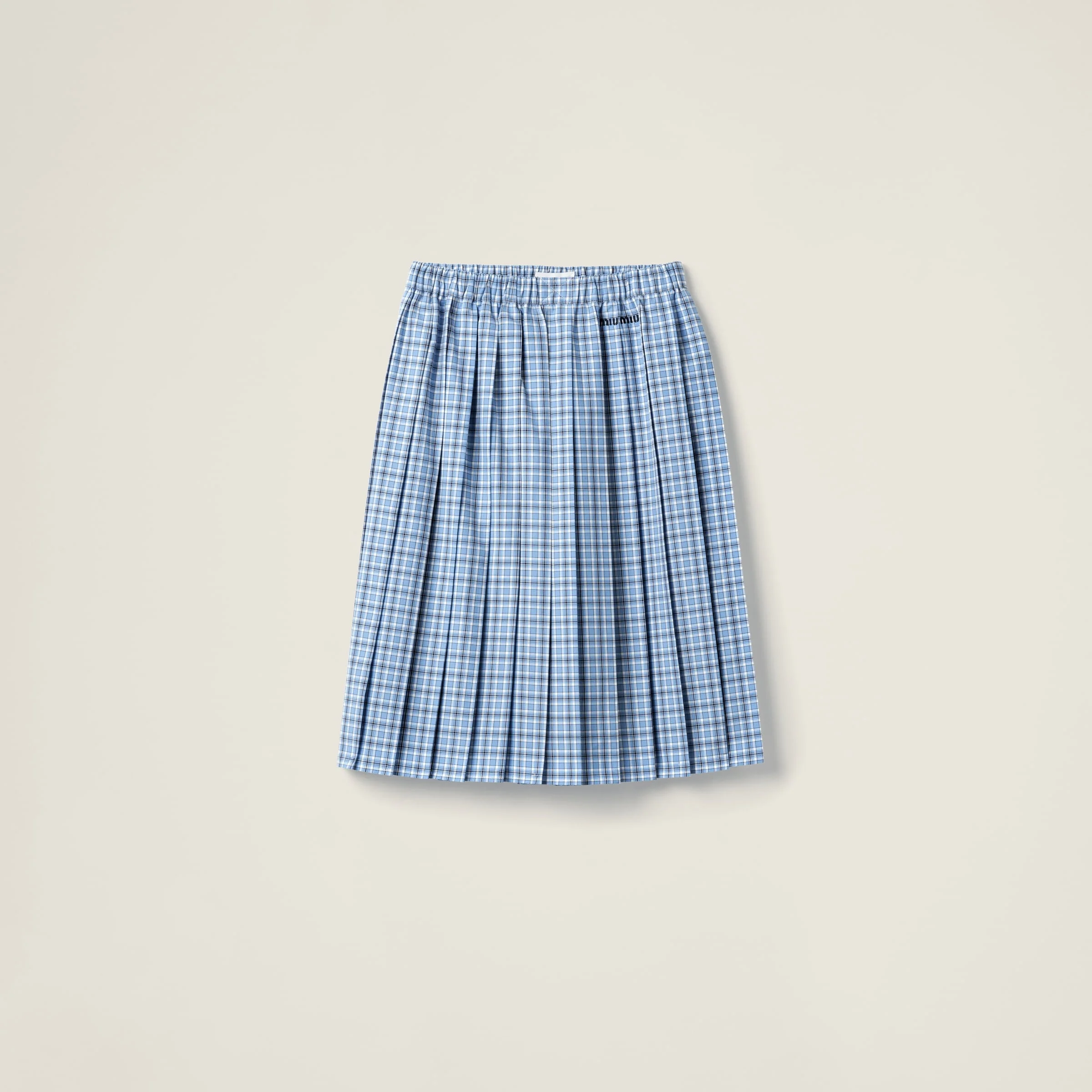 Pleated check skirt - 1