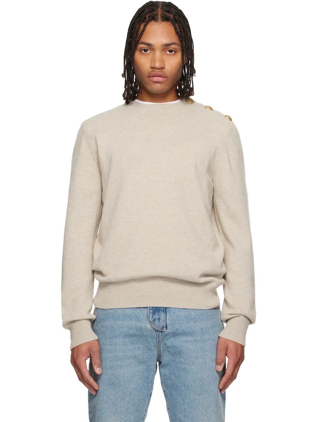 Beige Eco-Cashmere Sweater - 1