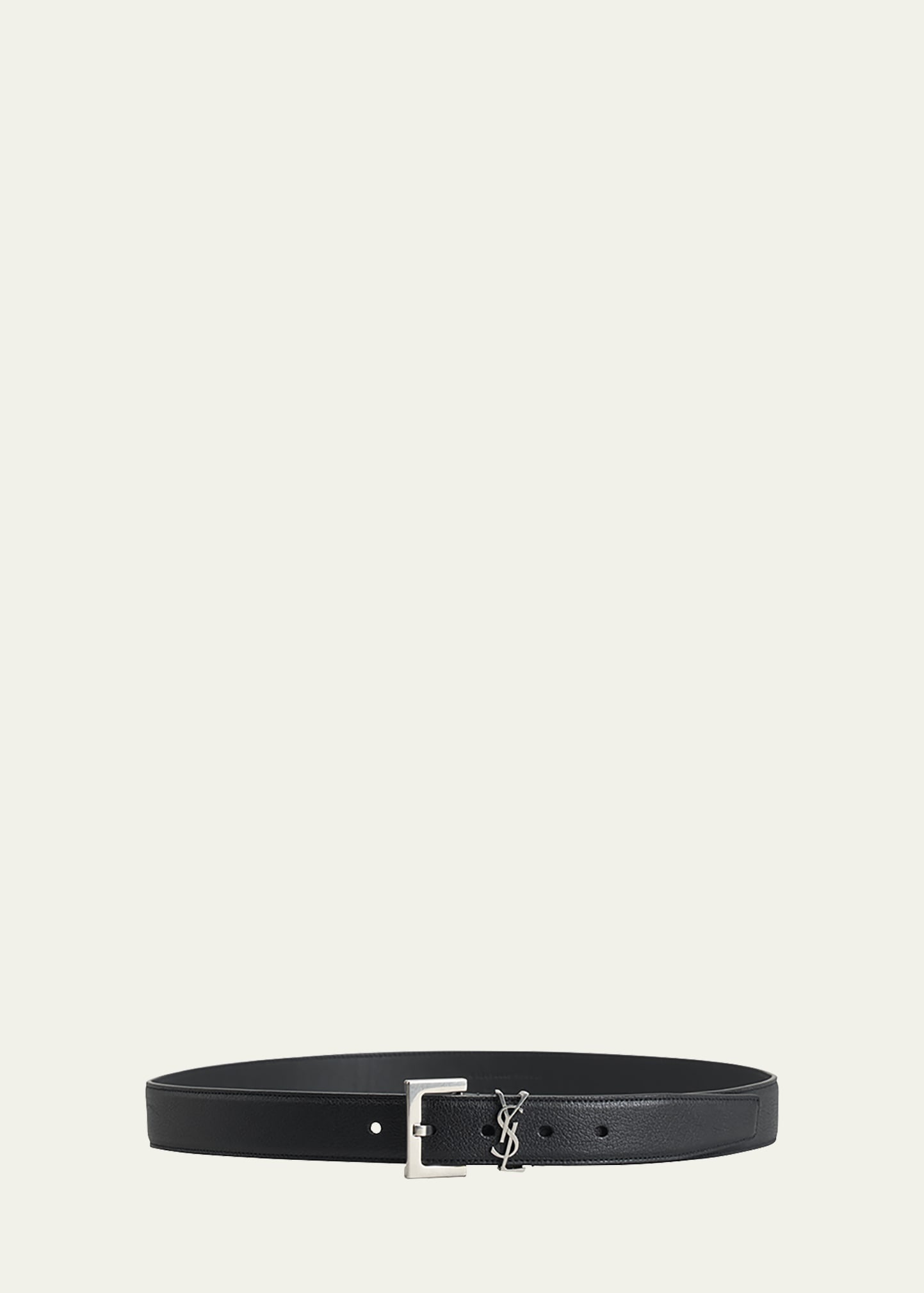 YSL Cintura Box Leather Belt - 1