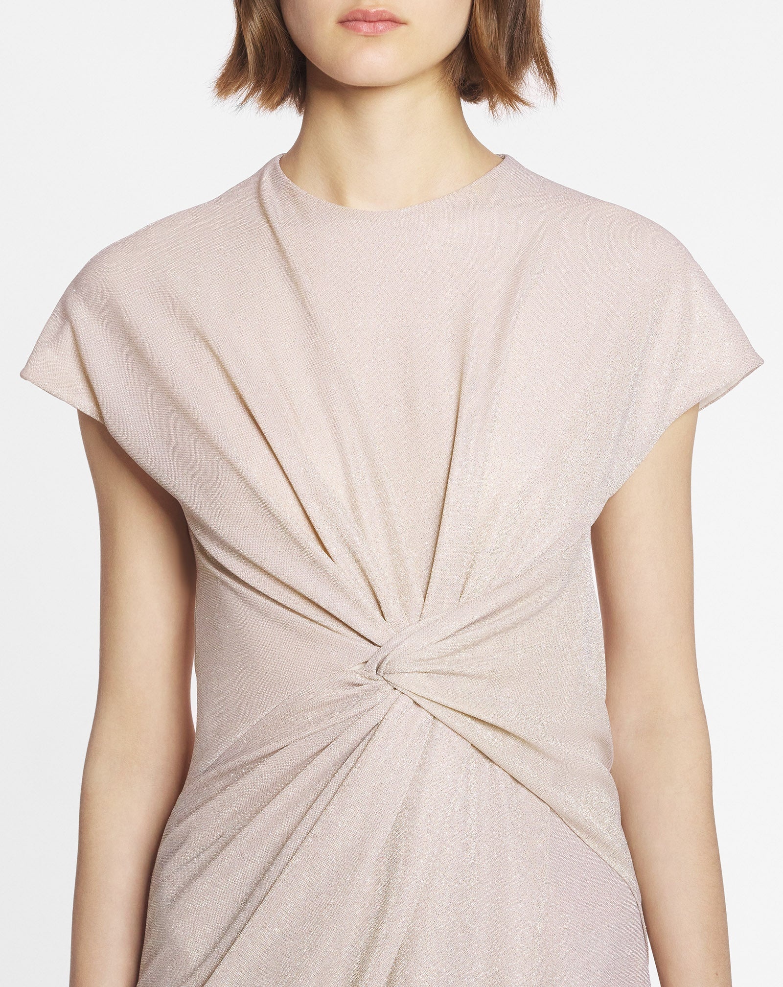 ASYMMETRICAL DRESS IN LUREX - 5