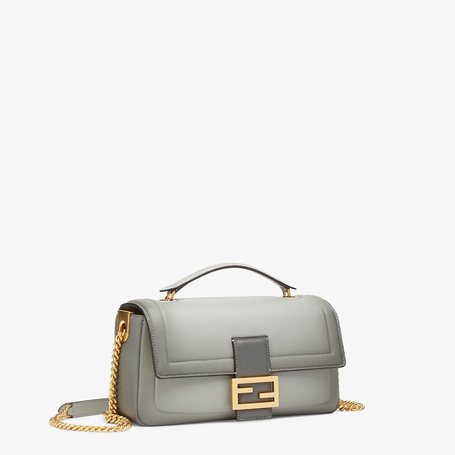 gray nappa leather bag - 2