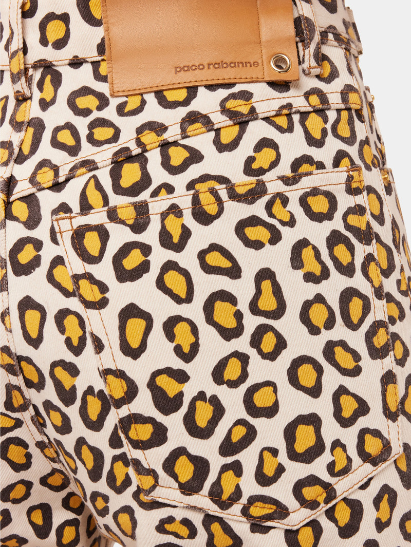 LEOPARD PRINTED FLARE JEANS 6
