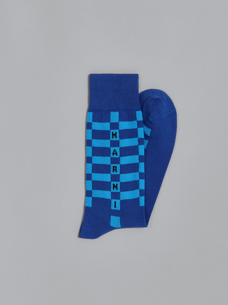 Marni BLUE COTTON AND NYLON SOCKS outlook