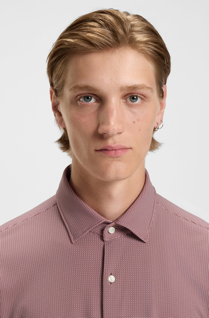 PRINTED SLIM-FIT SHIRT IN STRETCH JERSEY 3
