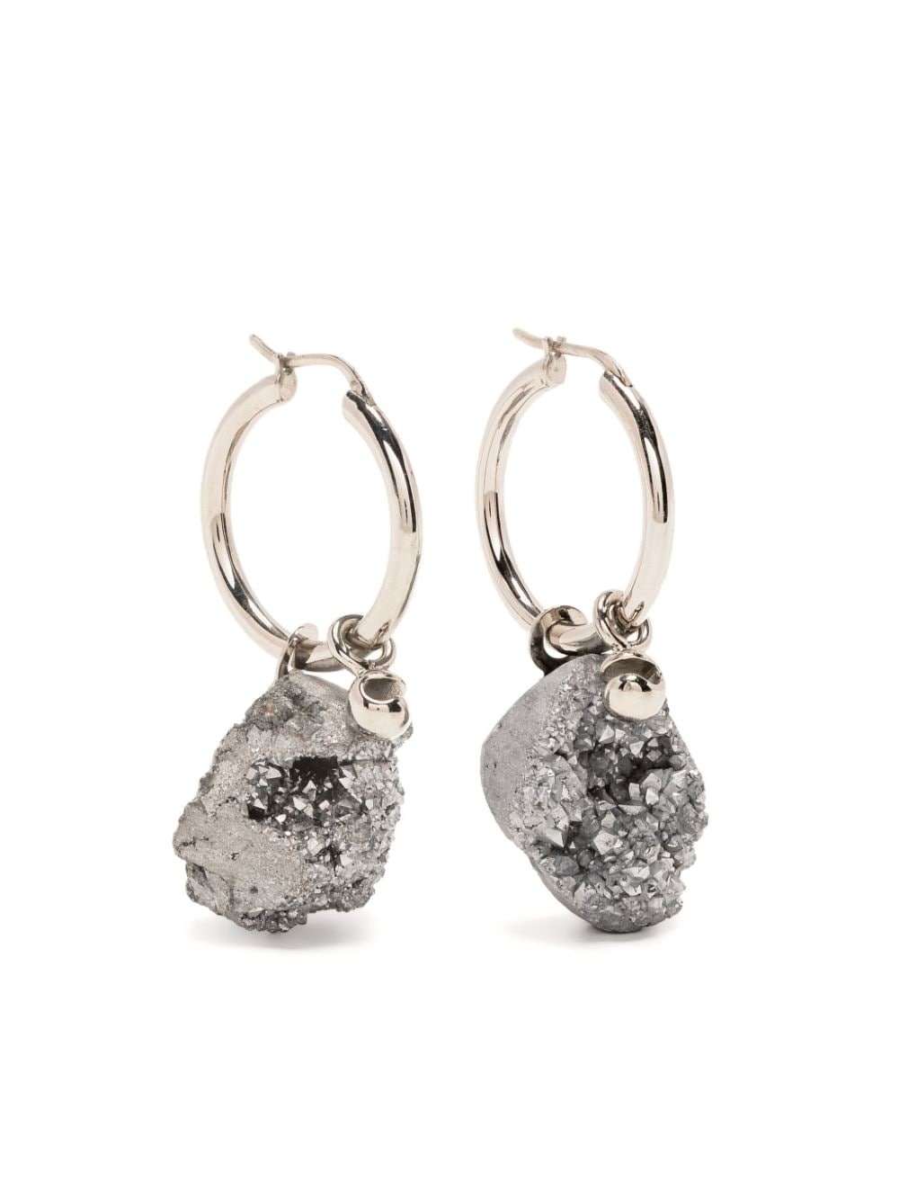 meteorite hoop earrings - 1