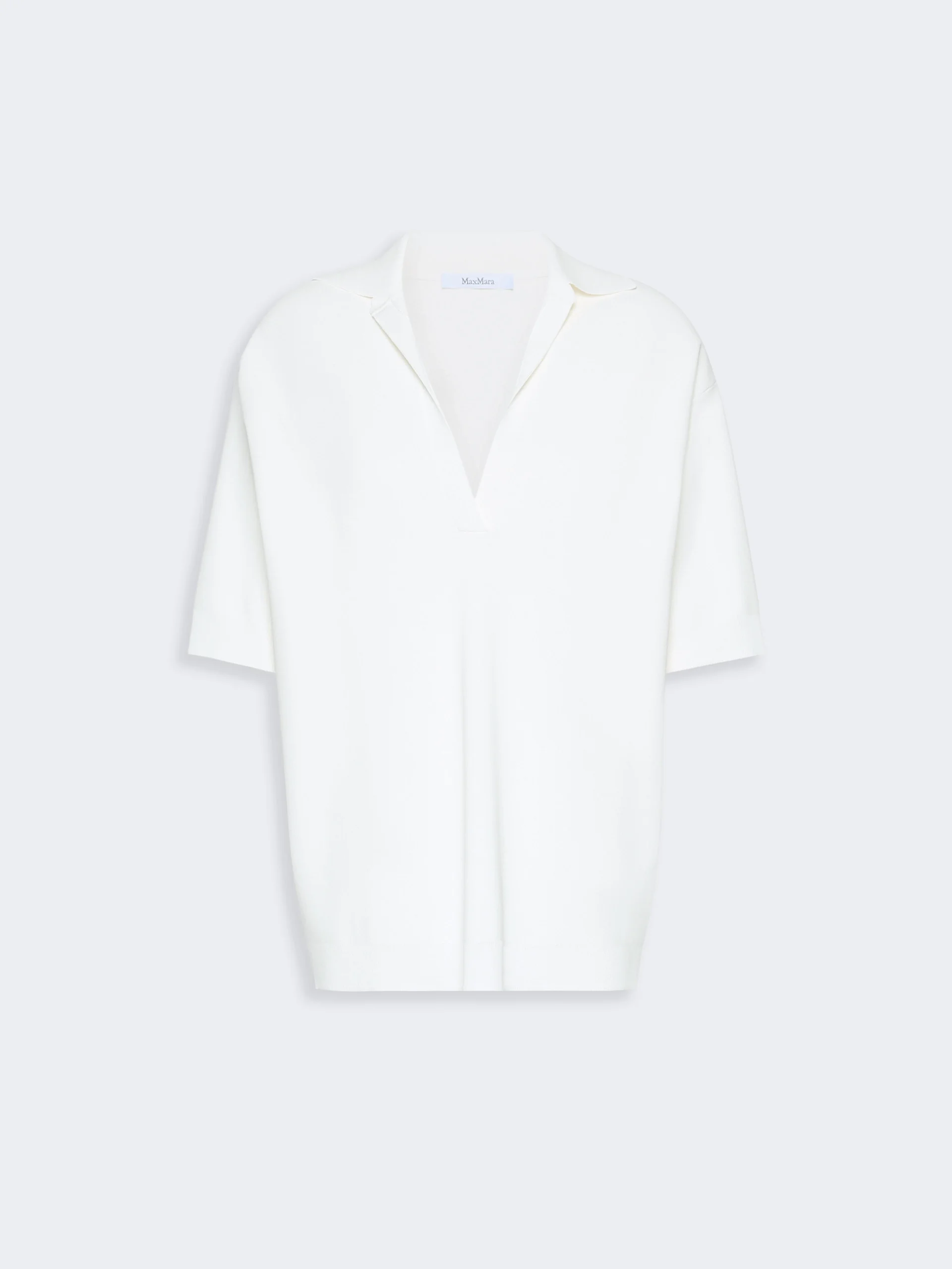ALPINO Long viscose crepe sweater - WHITE - 1