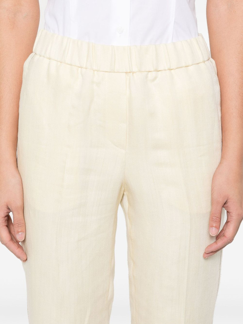 beaded-trim trousers 5
