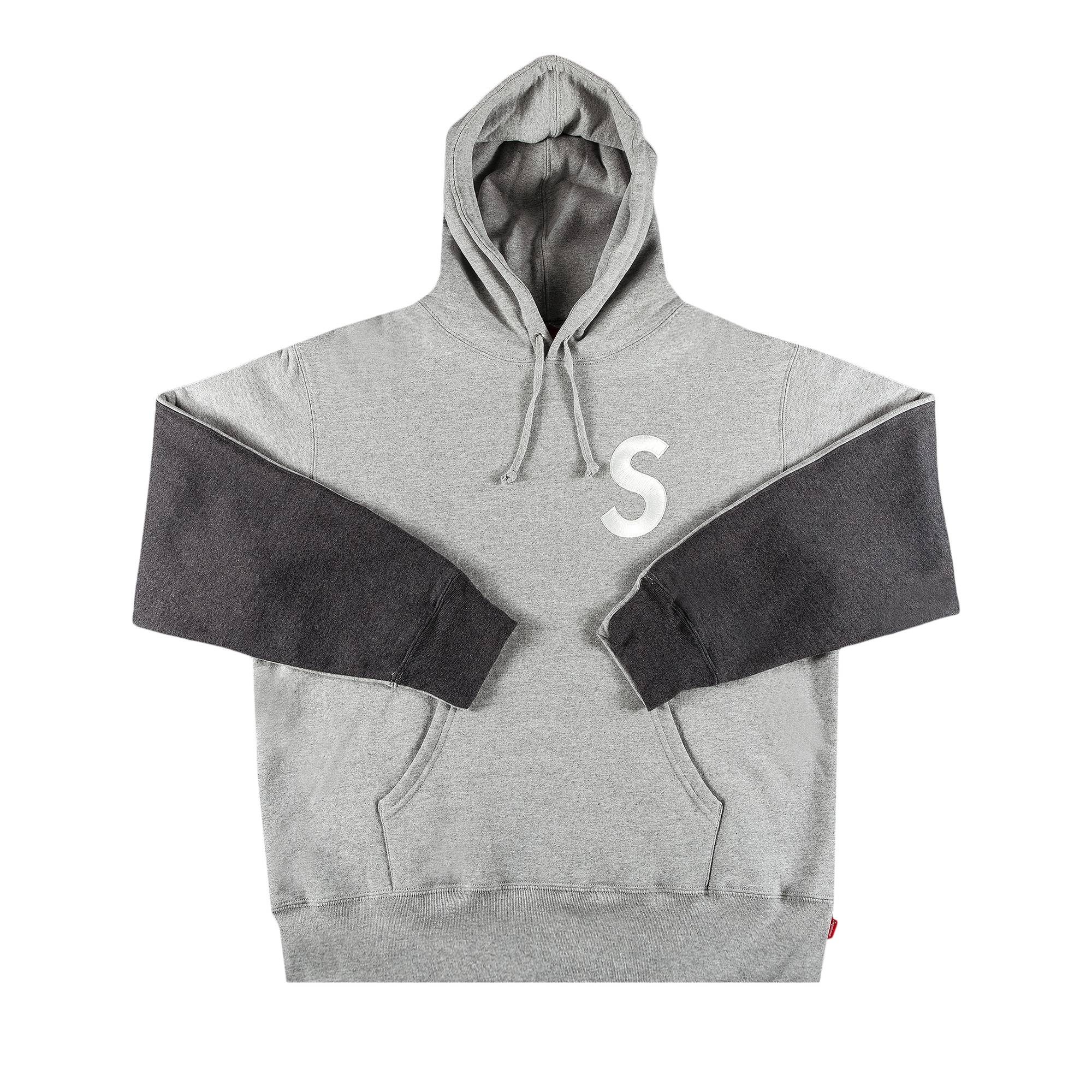 Supreme Supreme S Logo Split Hooded Sweatshirt 'Heather Grey