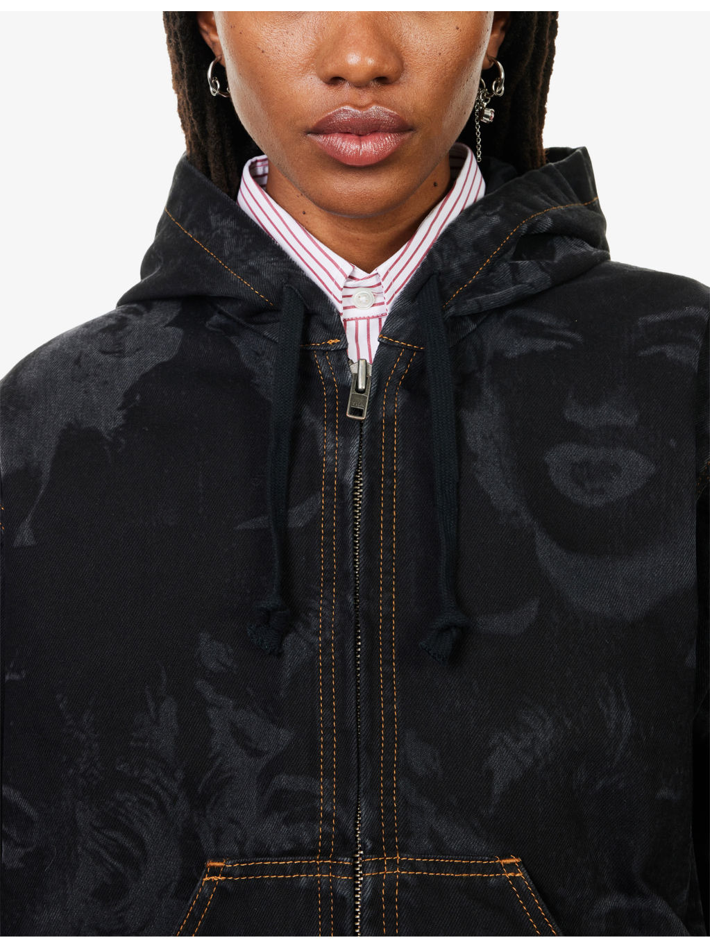 Marilyn Hooded Denim Jacket - 5