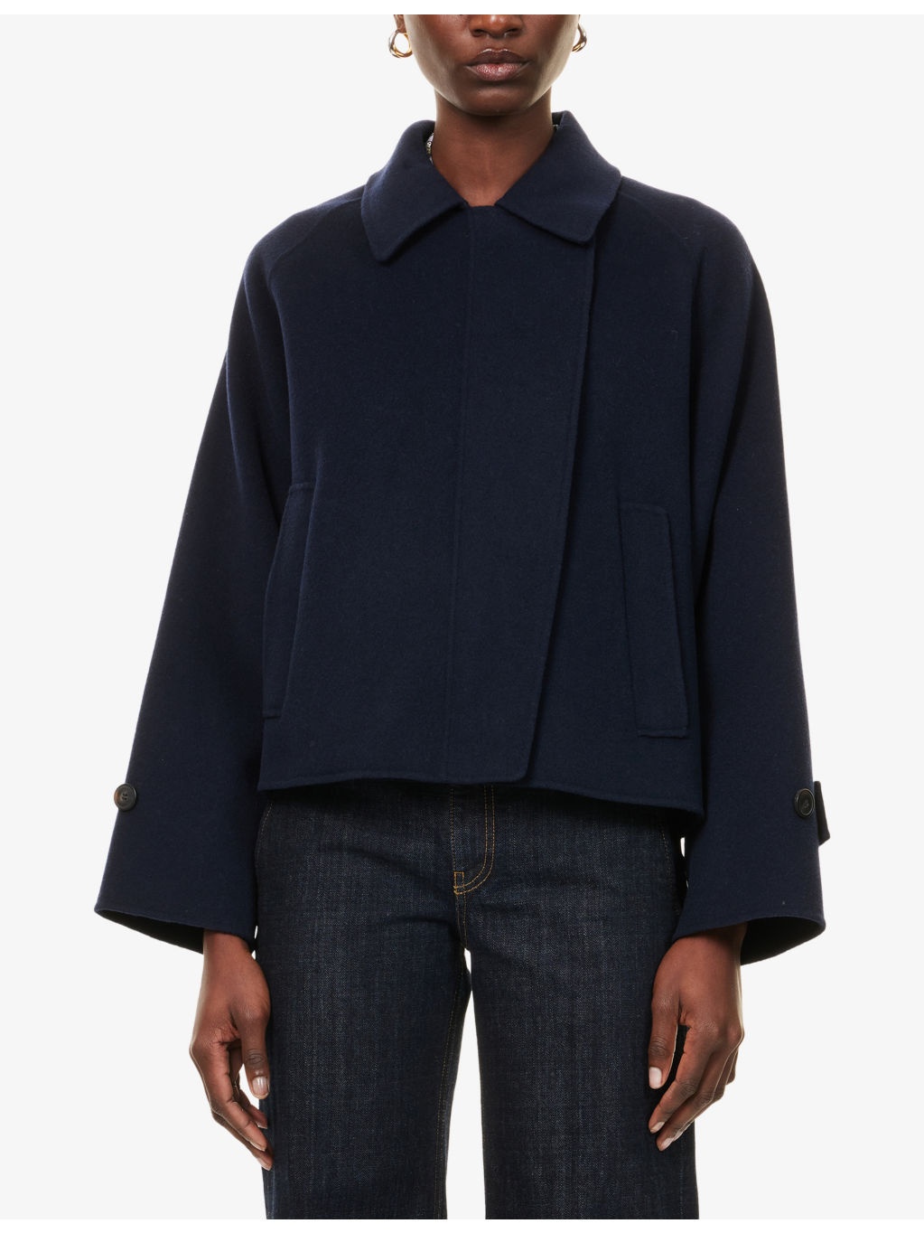 Carella Raglan-Sleeves Wool Coat - 3