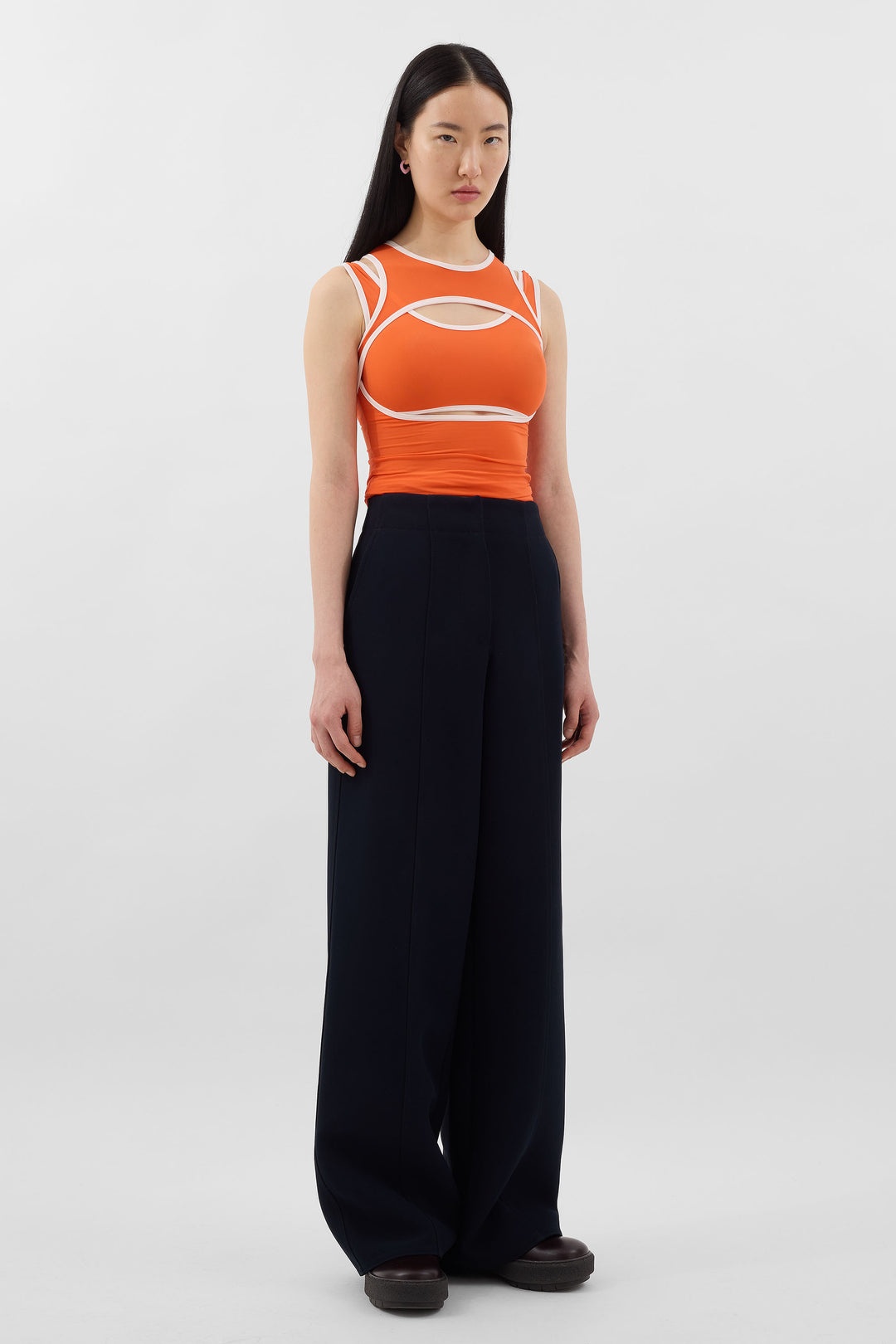 SUPER STRETCH COMBINED TOP / bright orange - 4