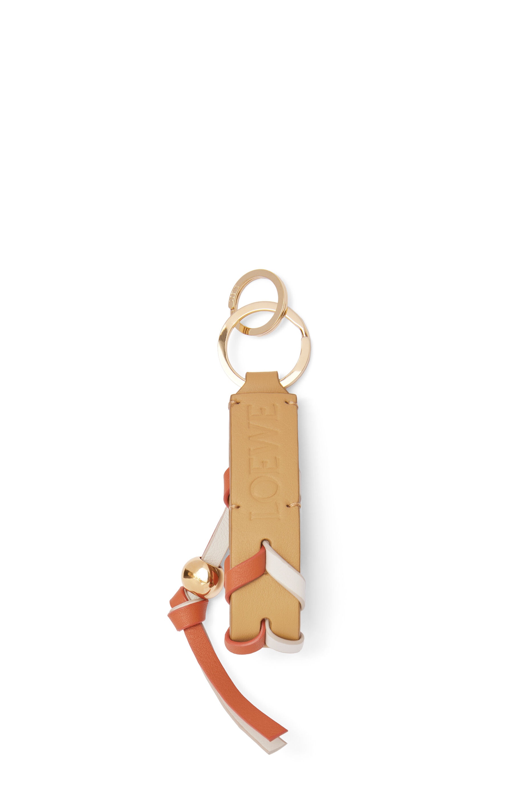 Braided keyring in classic calfskin - 2