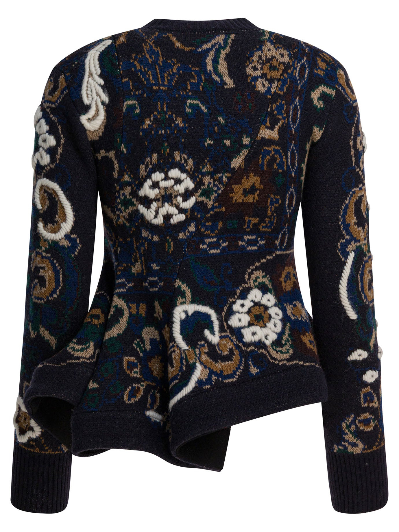 Sacai Women Floral Jacquard Knit Sweater - 2