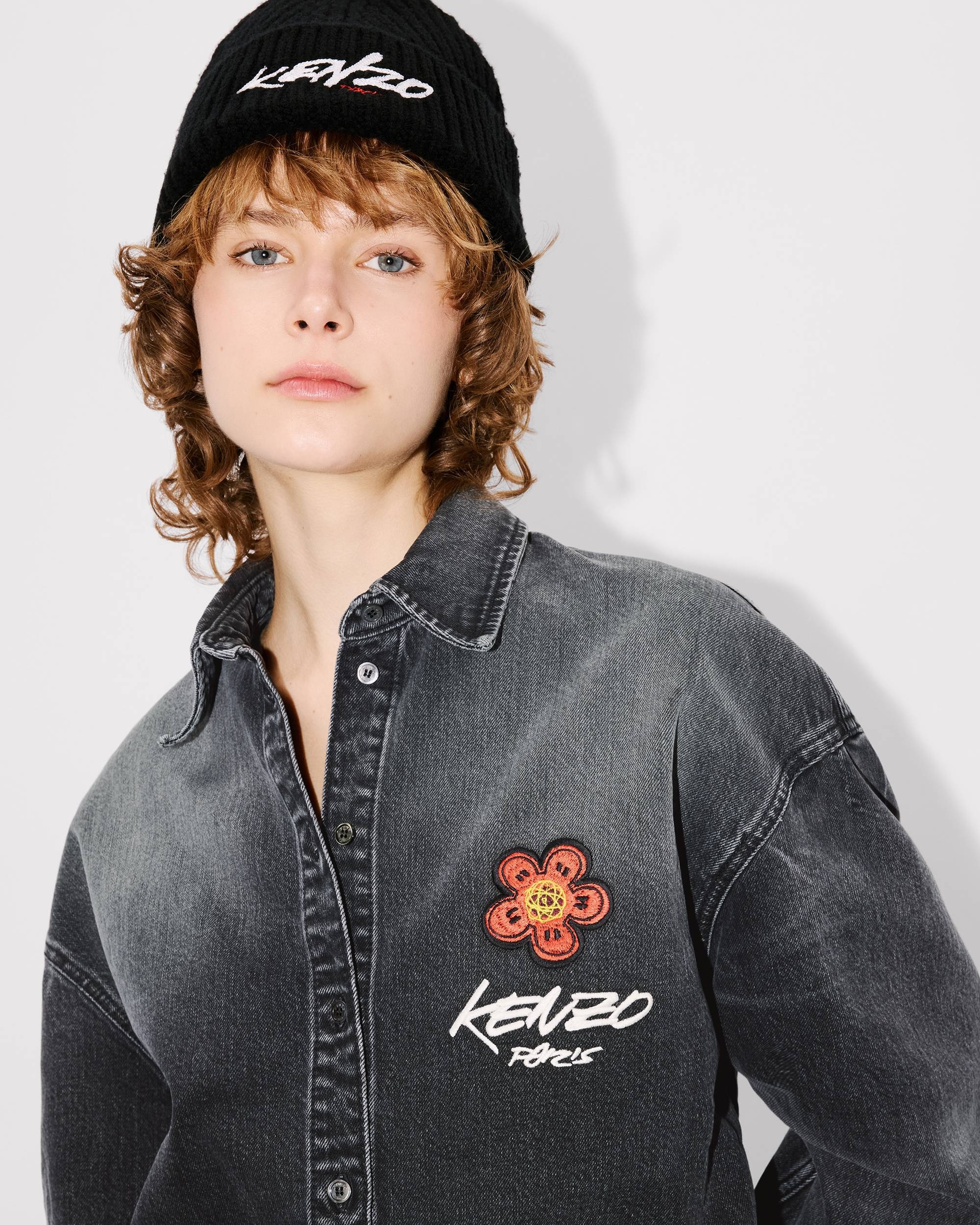 'Kenzo x Futura 2000' embroidered workwear shirt in Japanese denim - 6