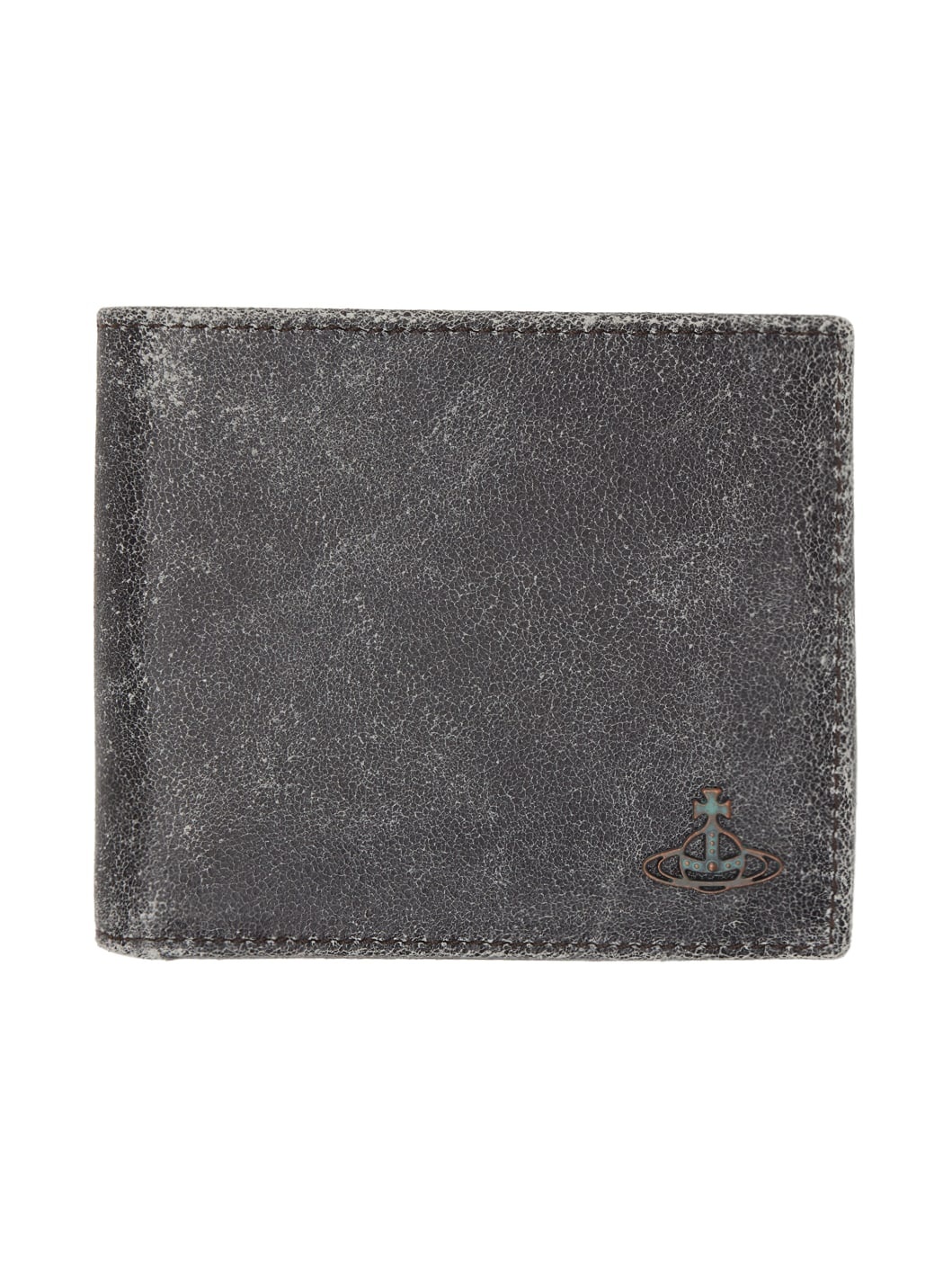 Gray Distressed Billfold Wallet - 1