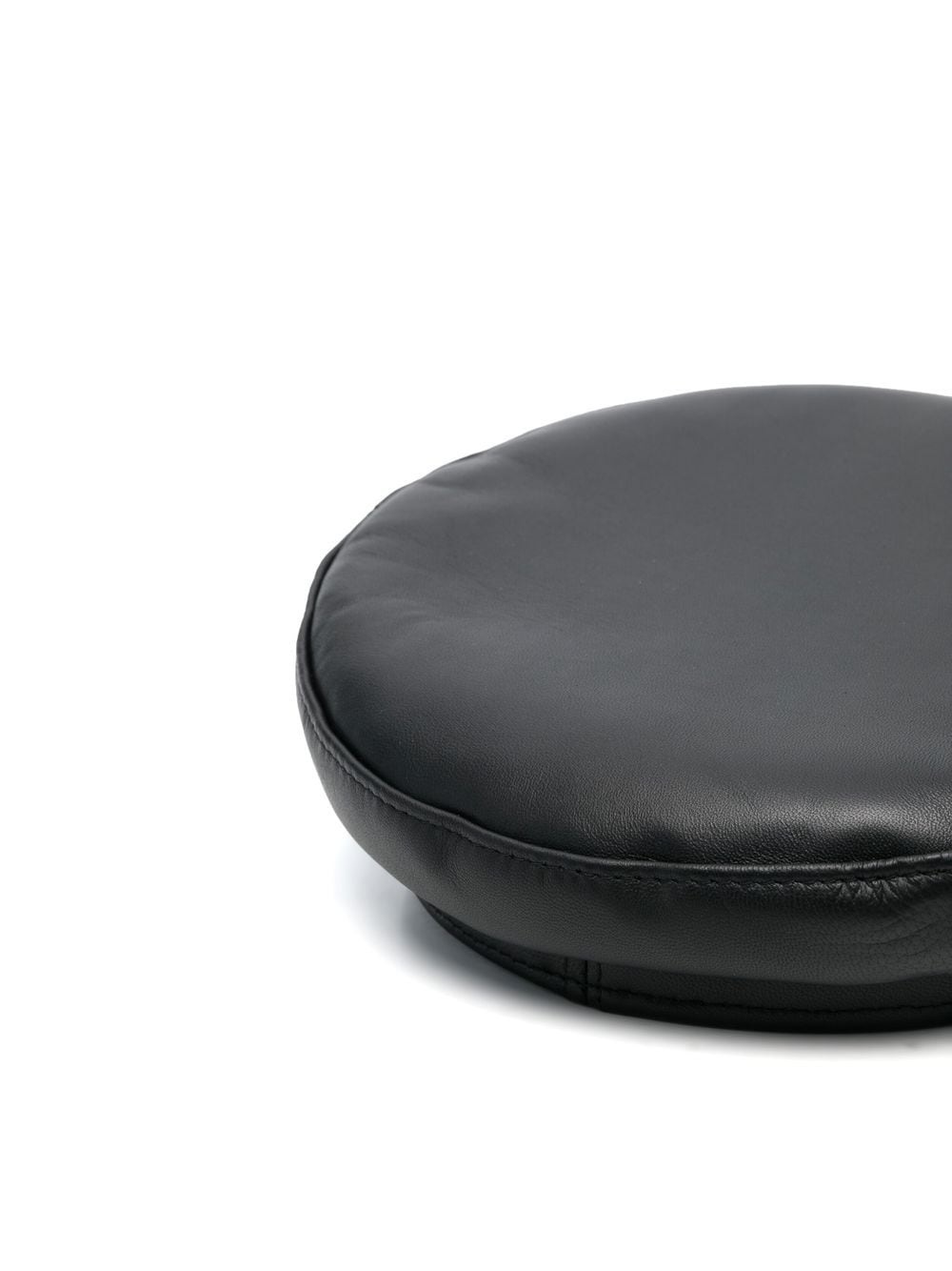 logo-plaque leather gavroche hat - 2