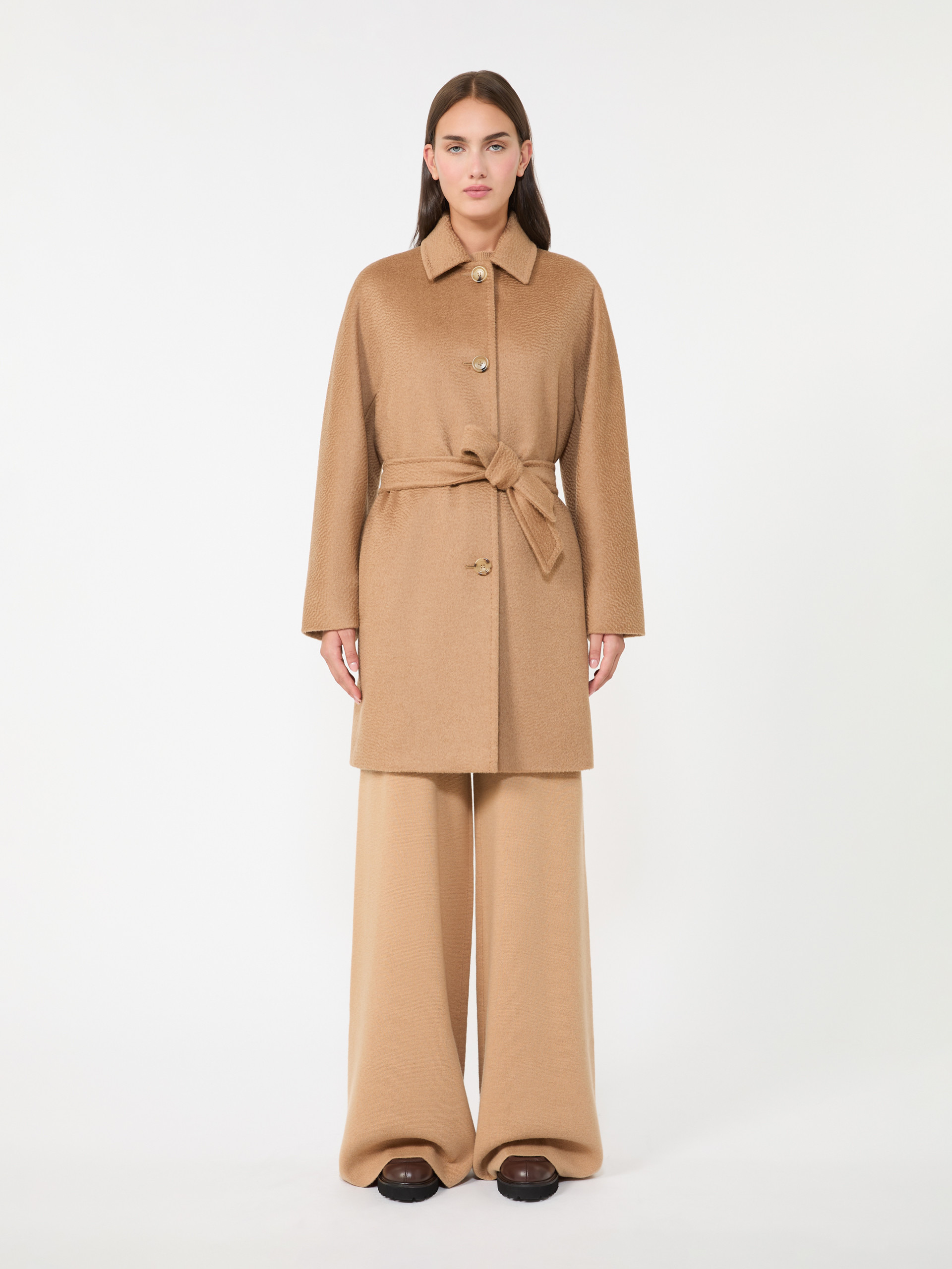 FILATO Camel coat with belt - 3