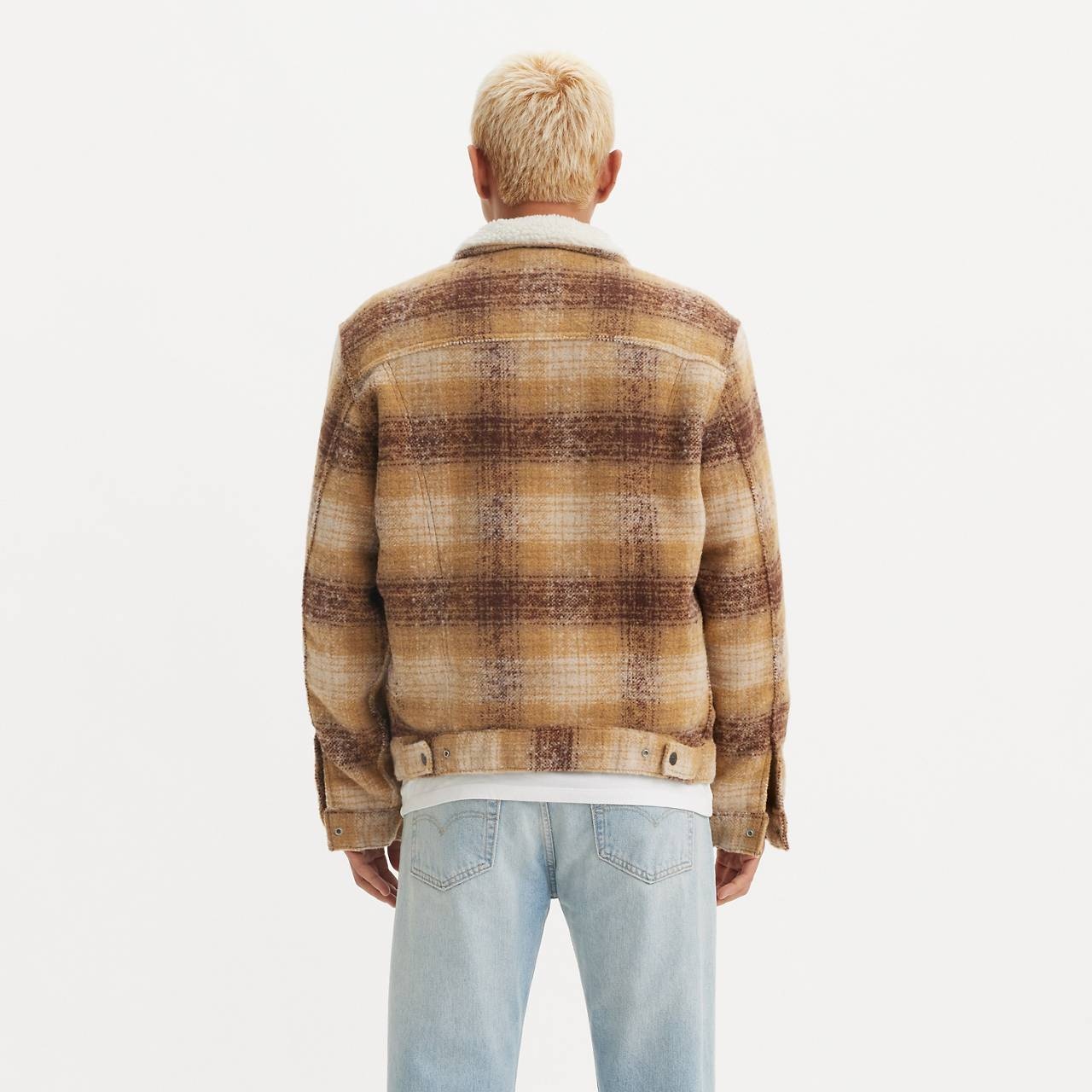 PLAID TYPE III SHERPA TRUCKER JACKET - 4