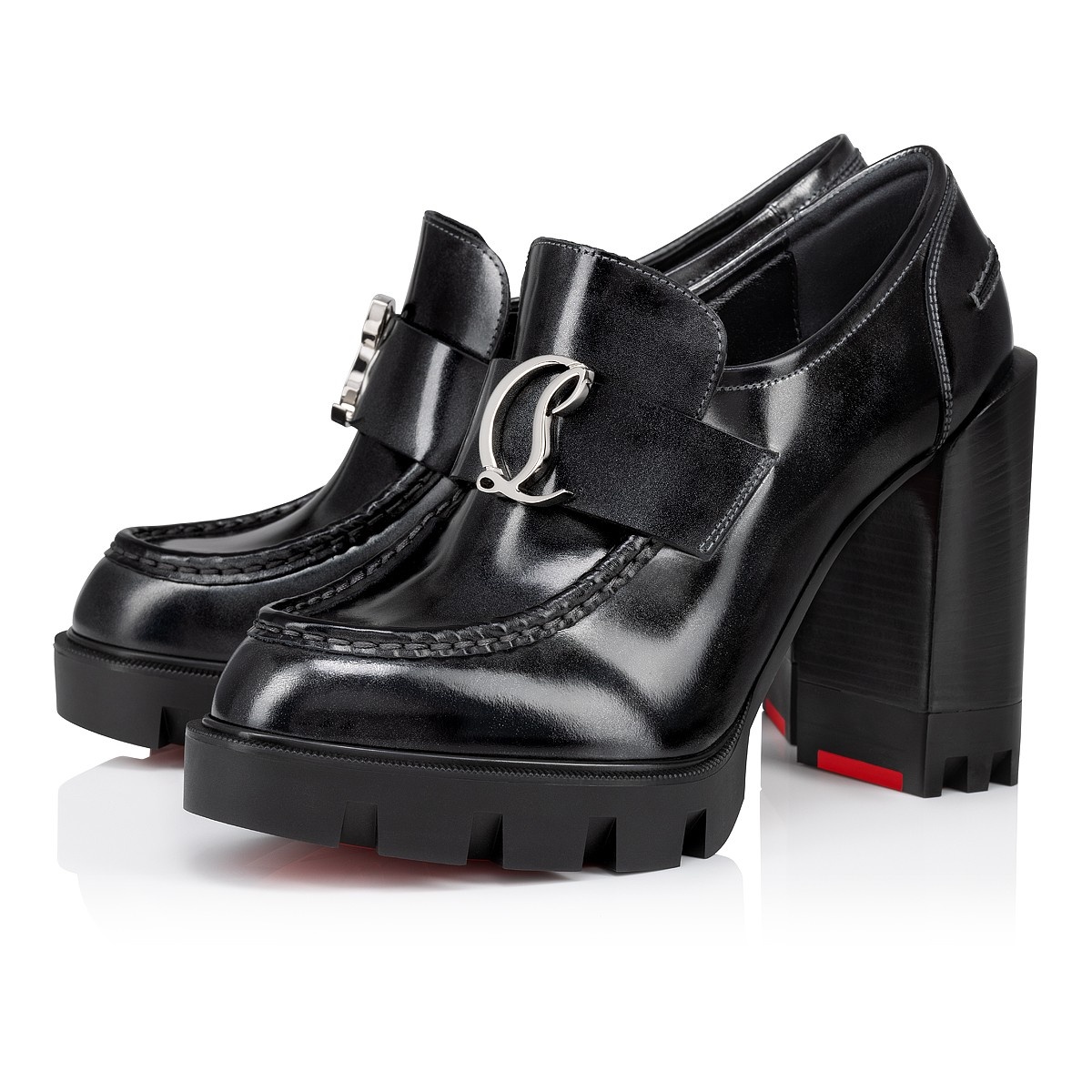 CL Moc Lug - Loafers - Calf leather - Black - Christian Louboutin