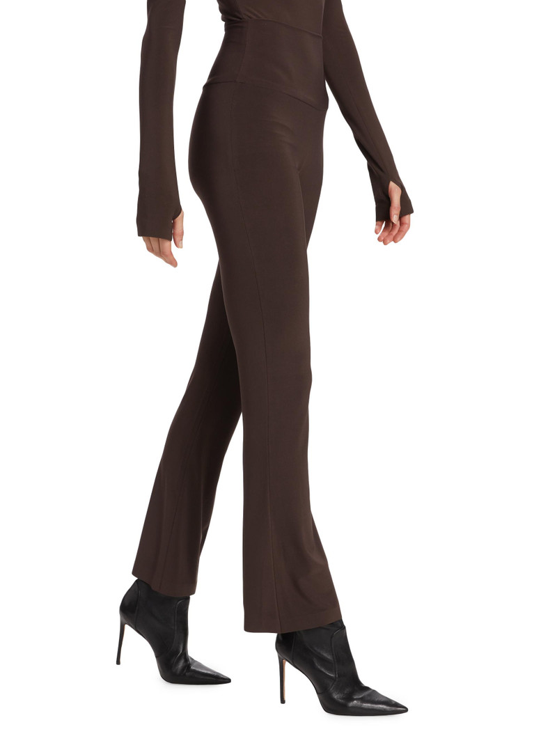 Women's High-Waisted Boot-Cut Pants - Chocolate 4