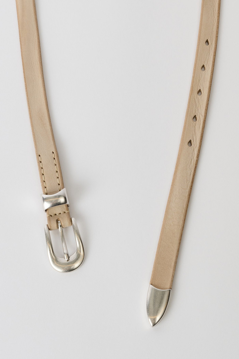 Our Legacy 2 CM Belt Chalky White Leather outlook