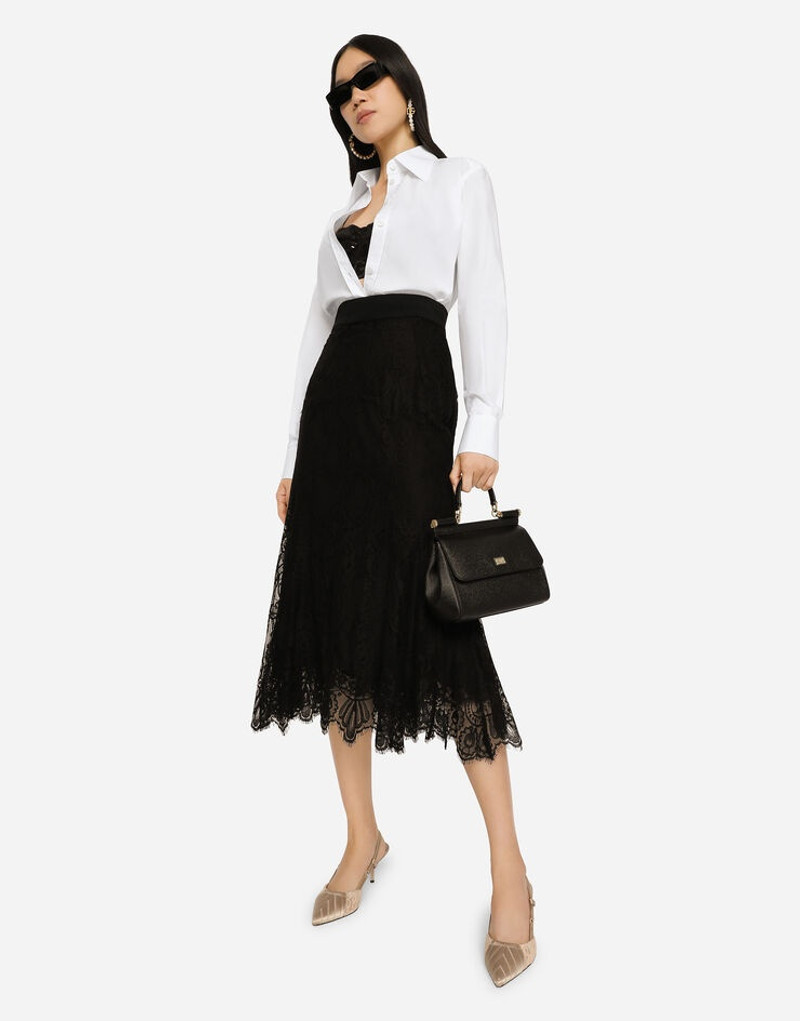 Long chantilly lace skirt 4