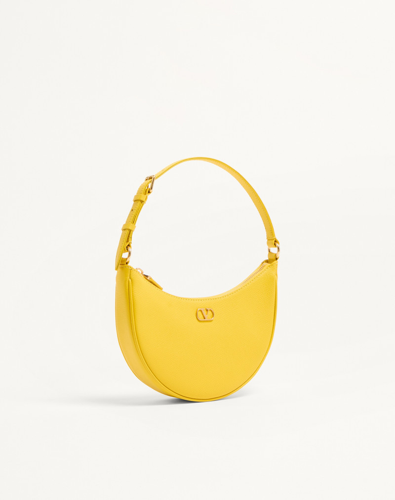VLOGO SIGNATURE MINI HOBO BAG IN GRAINY CALFSKIN 2