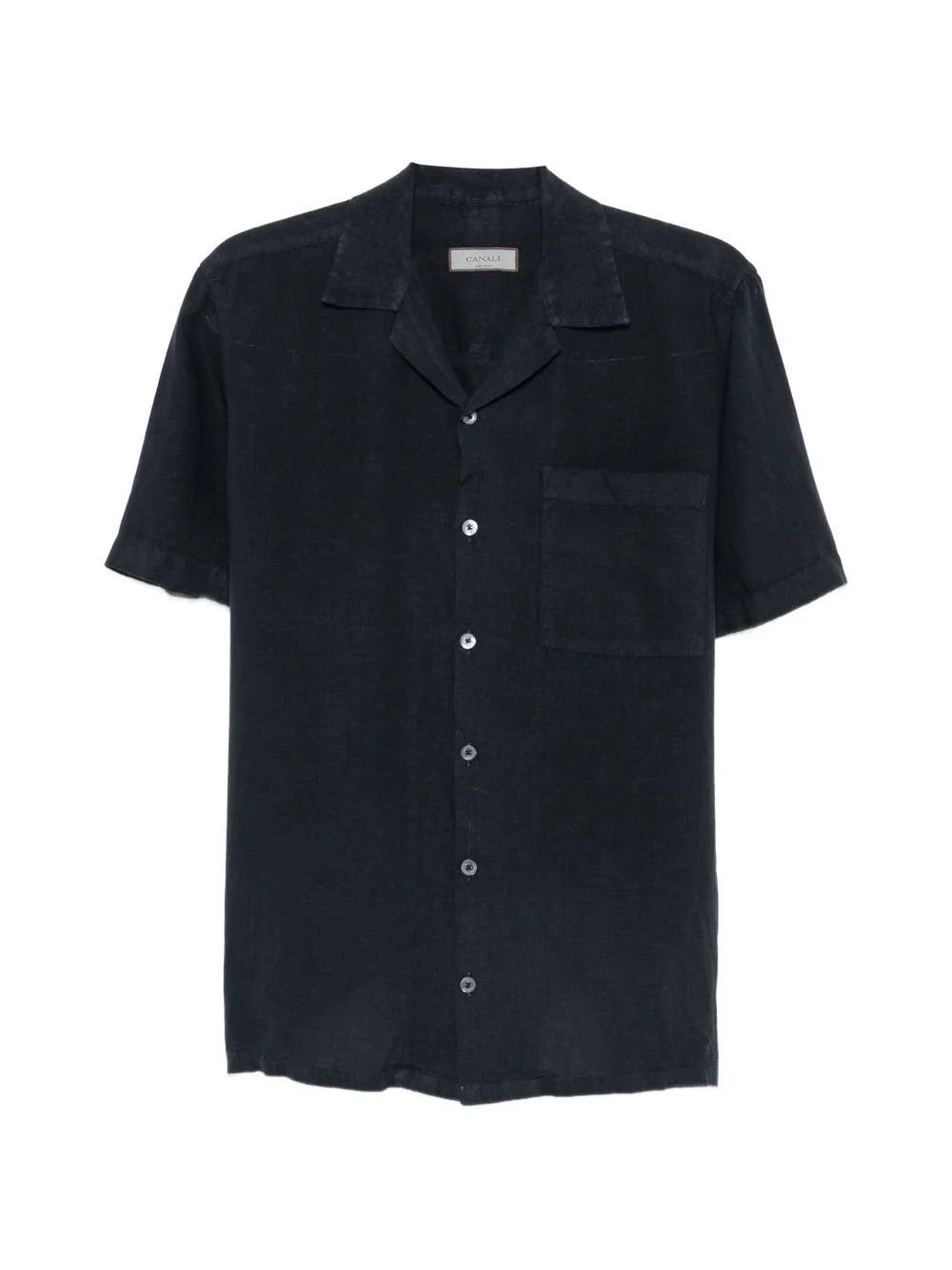 short-sleeve linen shirt - 1