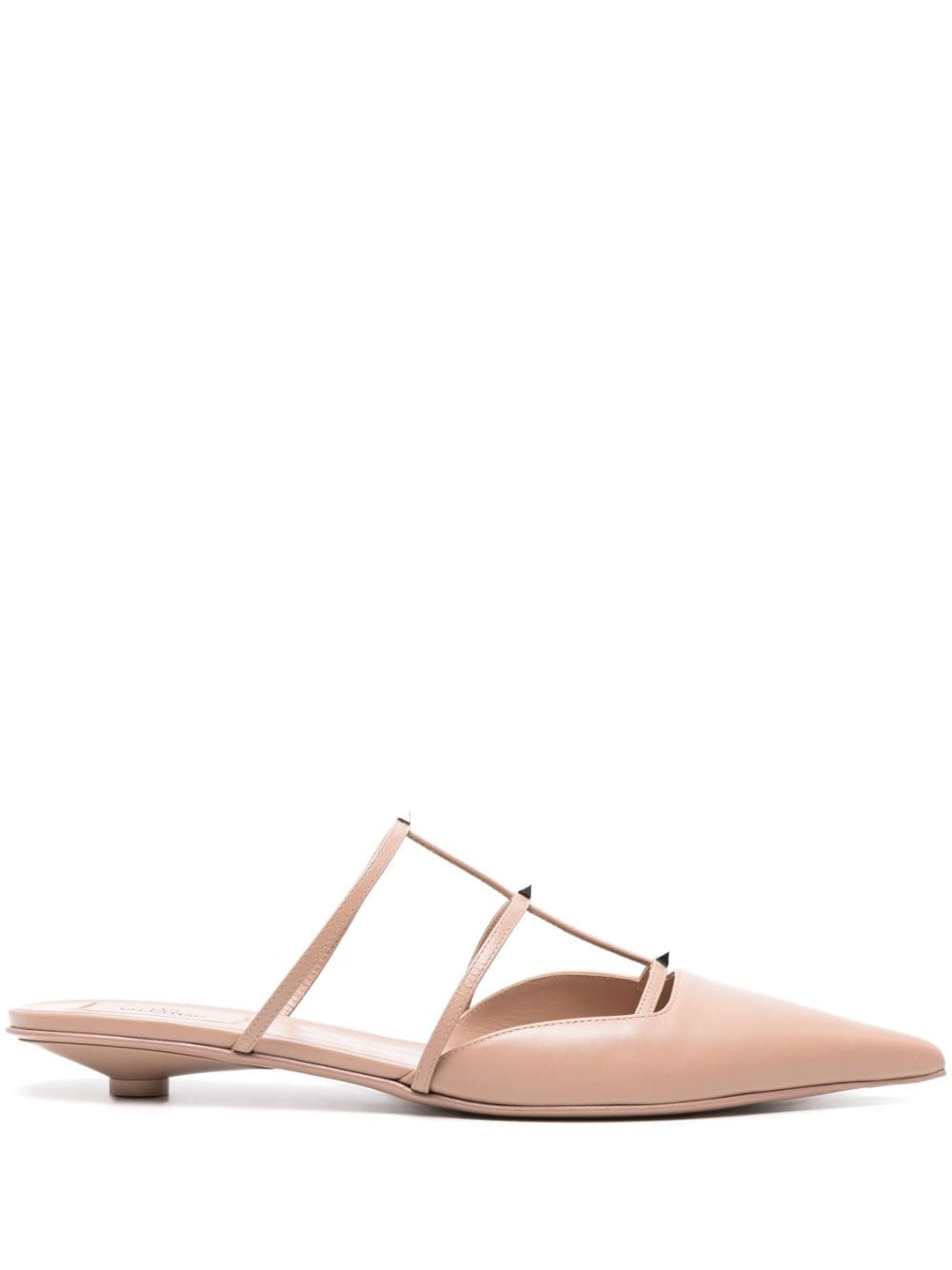 Rockstud Wispy leather mules - 1